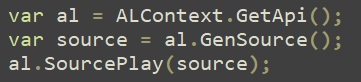 Audio system using OpenAL